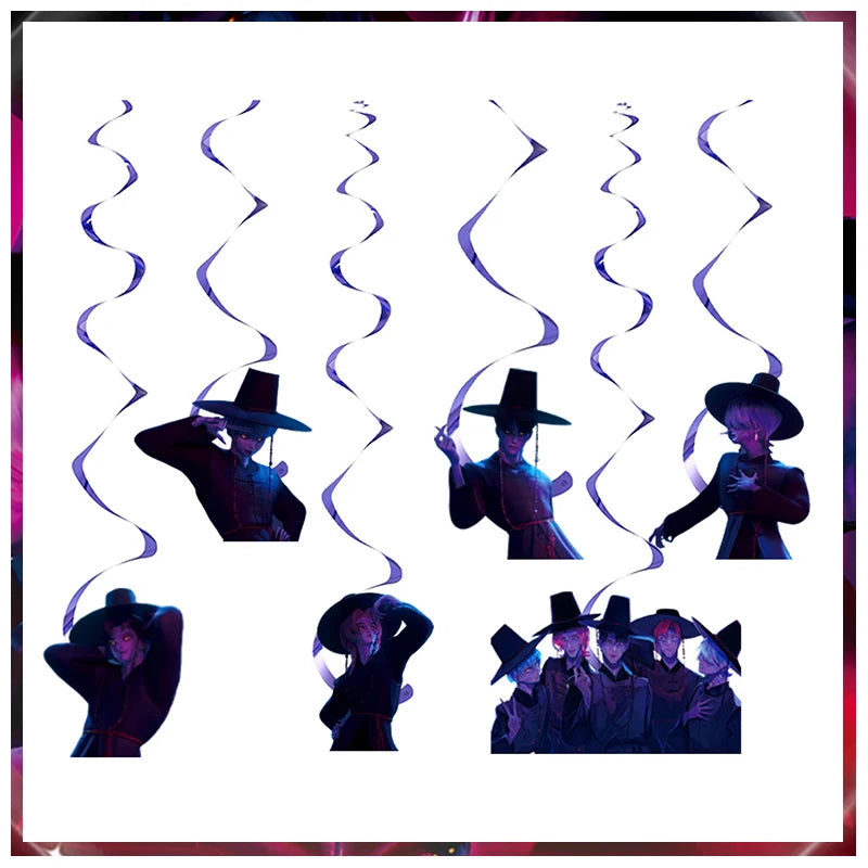 Kpop Demon Hunters Birthday Decorations Saja Boys Purple Napkins Plates Tableware Kpop Demon Hunter Birthday Party Favors Supply