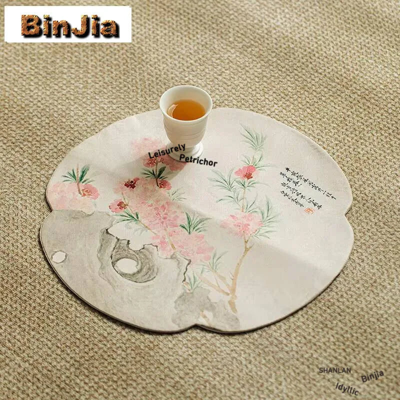 Cloud Veil Handmade Lotus Tea Table Mat Household Flag Aesthetic Waterproof Drink Coaster Dinner Napkin Decoration Collection