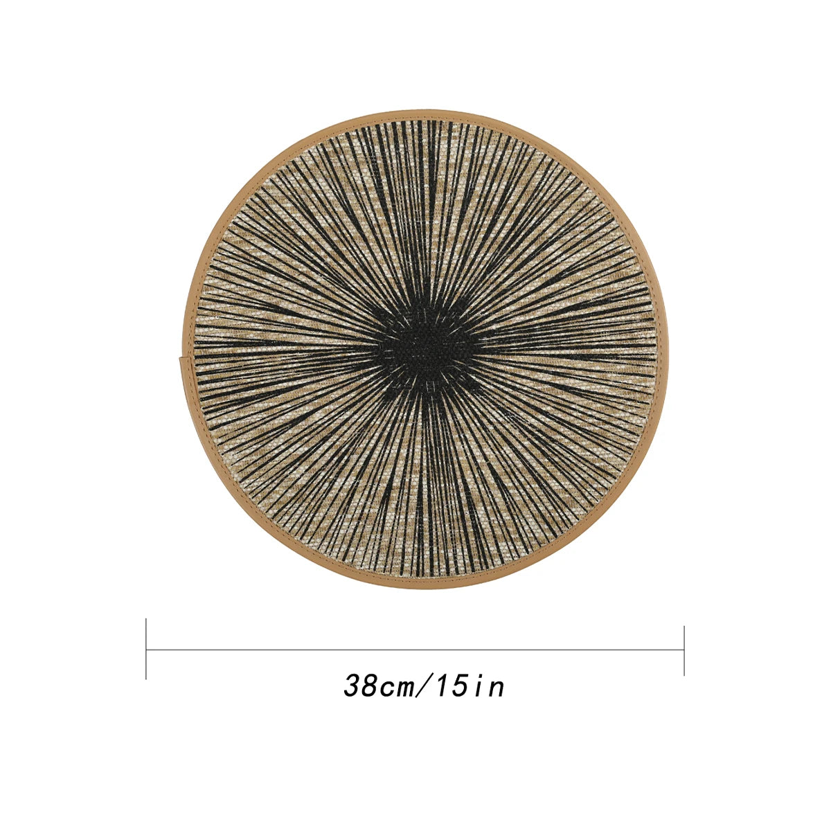 2/4/6/8pcs Round Burlap Macrame Placemats, Bohemian Jute Country Placemats, Diameter 15 Inches, for Table Decoration