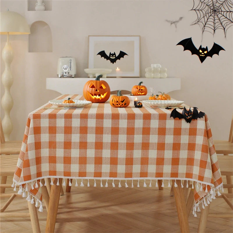 European Style Fresh Checkered Tablecloth For Kitchen, Wedding, And Holiday Dining Table Decoration