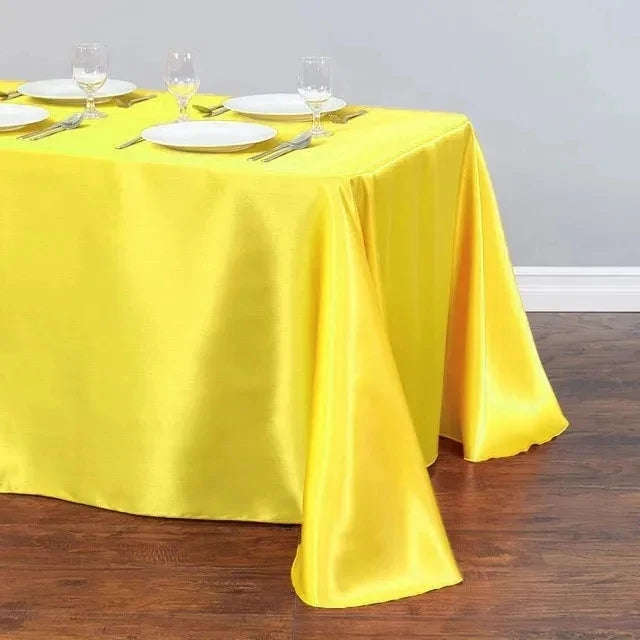 Solid Color Satin Table Cloth Tablecloth Table Cover Overlay For Birthday Wedding Banquet Restaurant Festival Party Supply