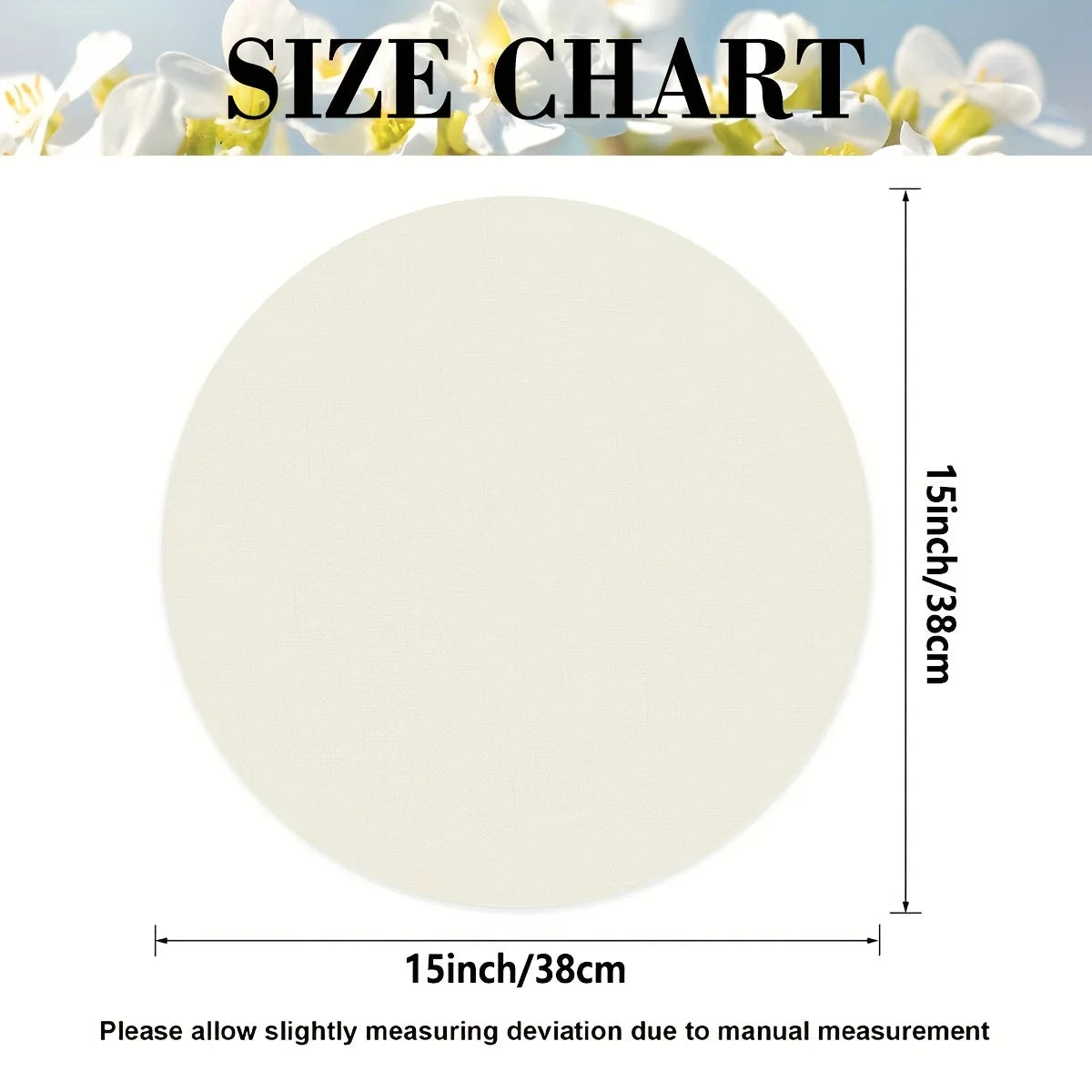 VIKAMA 4PC Christmas Round Placemats Red Background Snowflakes Holly Berries Waterproof Family Dinner Cafe Decoration