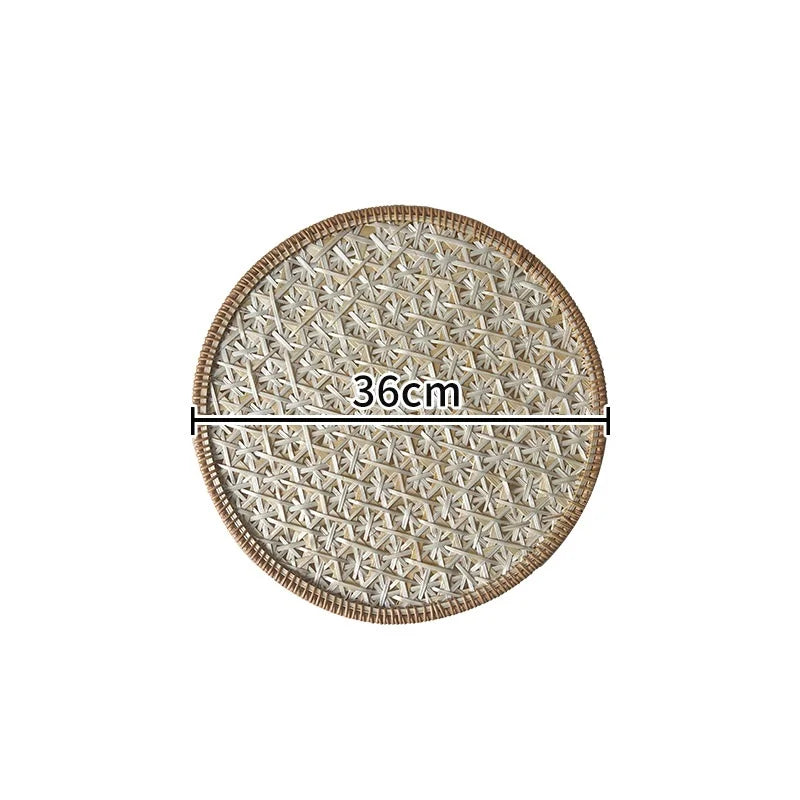 HeMu Bamboo handmade ethnic coaster pot pad placemat kitchen western restaurant insulation pad wall decoration pendant