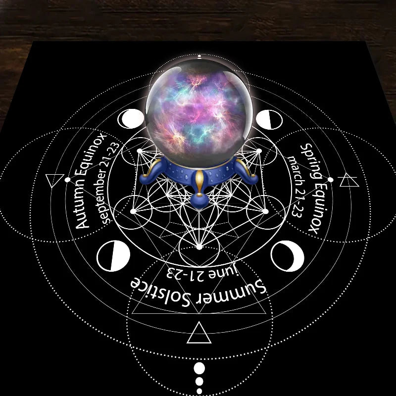 1pc Tarot card tablecloth, twelve constellations divination, starry sky altar cloth, Tarot card game decoration tablecloth