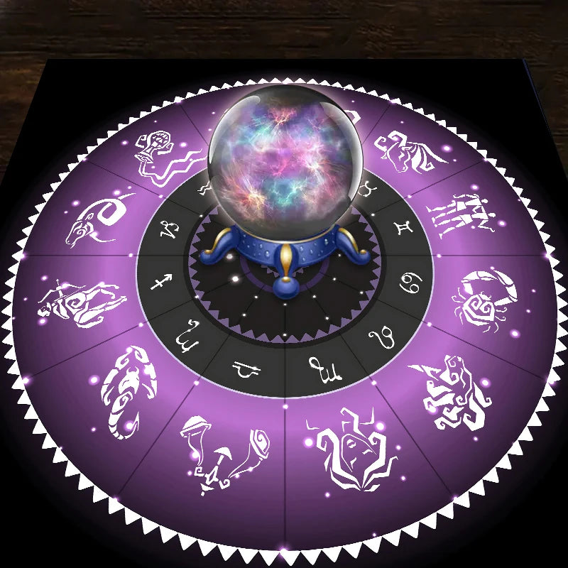 1pc Tarot card tablecloth, twelve constellations divination, starry sky altar cloth, Tarot card game decoration tablecloth