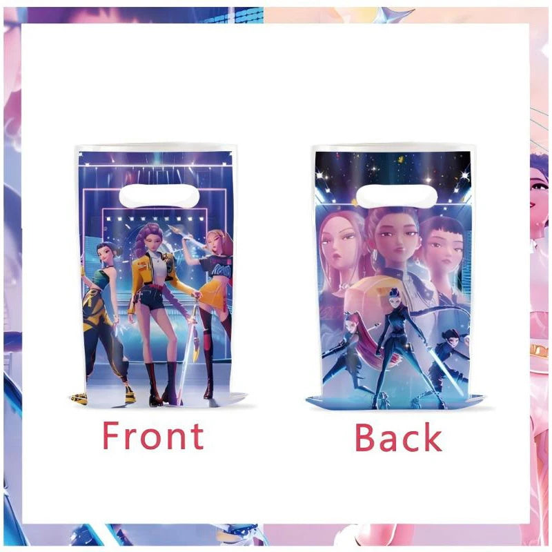 Kpop Demon Hunters Birthday Decorations Saja Boys Purple Napkins Plates Tableware Kpop Demon Hunter Birthday Party Favors Supply