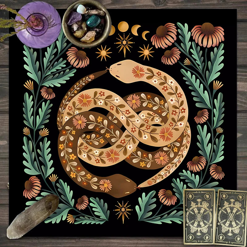 1pc Tarot card tablecloth, twelve constellations divination, starry sky altar cloth, Tarot card game decoration tablecloth