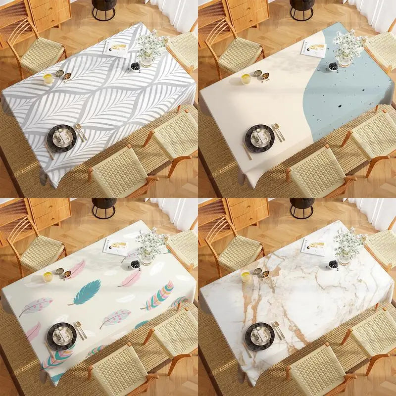 Leaf Pattern Tablecloth Restaurant Kitchen Tablecloth Living Room Home Decoration Rectangular Party Decoration