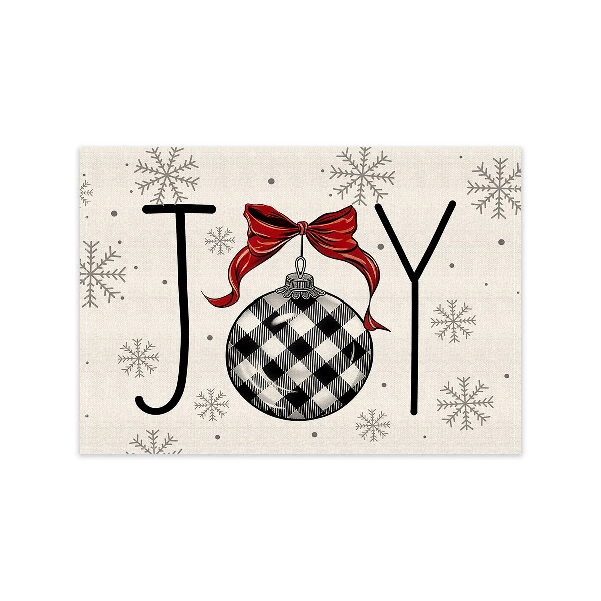 1/4/6pcs Christmas red snowflakes, Christmas tree design placemats, Christmas family party table decoration placemats,