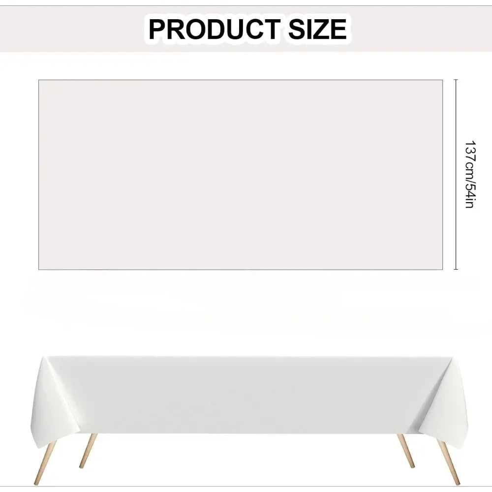 News Solid Color Tablecloth Disposable Party Wedding  Birthday Christmas Table Cover Wipe Covers Rectangle Desk Cloth Decor 2025