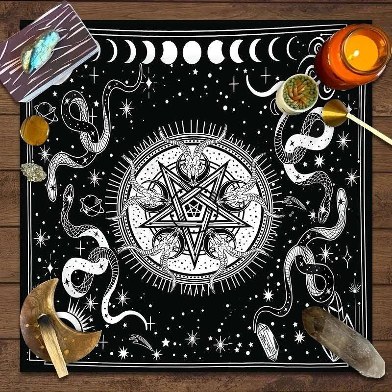 1pc Tarot card tablecloth, twelve constellations divination, starry sky altar cloth, Tarot card game decoration tablecloth