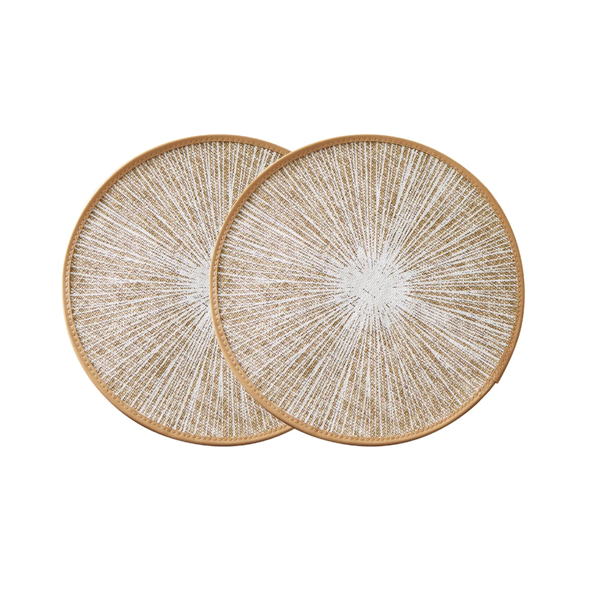 2/4/6/8pcs Round Burlap Macrame Placemats, Bohemian Jute Country Placemats, Diameter 15 Inches, for Table Decoration