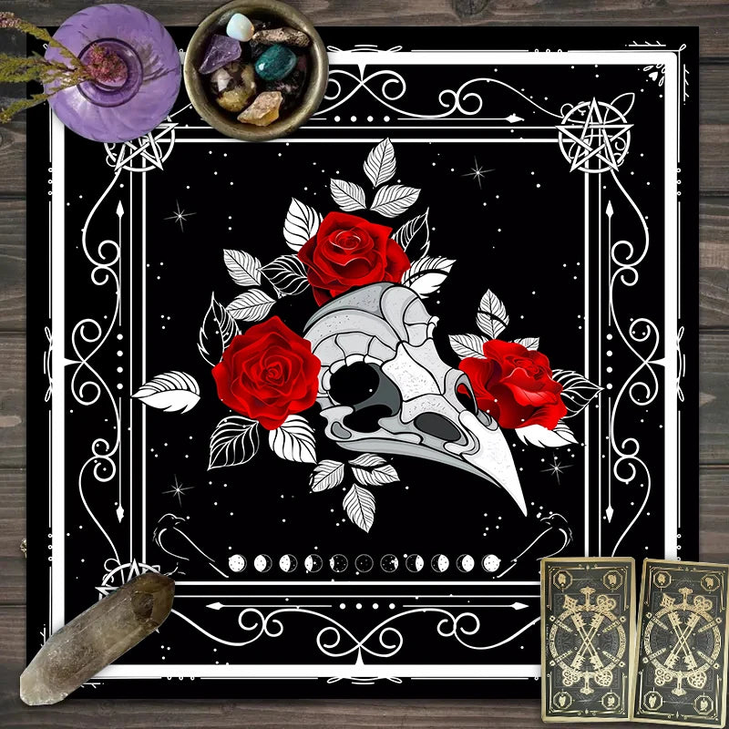 1pc Tarot card tablecloth, twelve constellations divination, starry sky altar cloth, Tarot card game decoration tablecloth