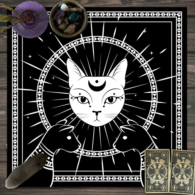 1pc Tarot card tablecloth, twelve constellations divination, starry sky altar cloth, Tarot card game decoration tablecloth