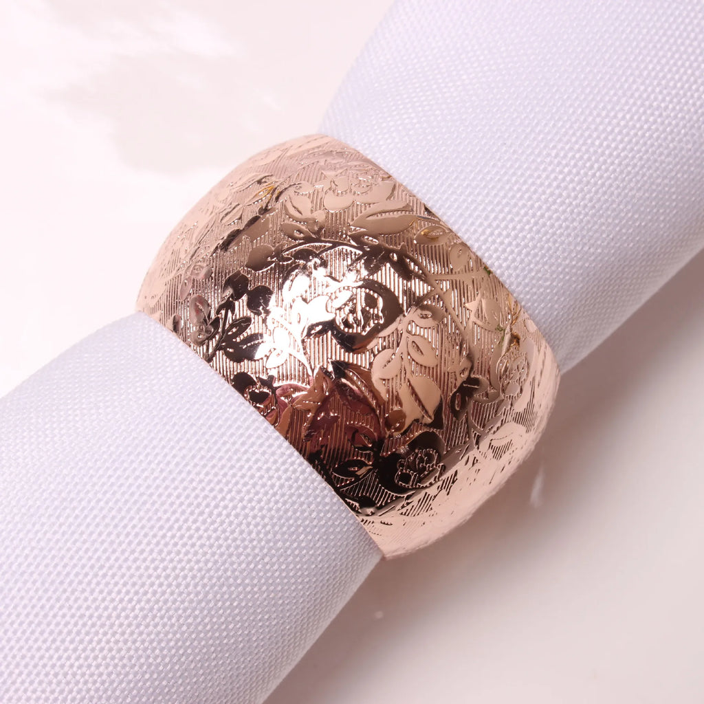 Hotel model room golden ring napkin buckle napkin ring Western restaurant metal napkin circle cloth ring