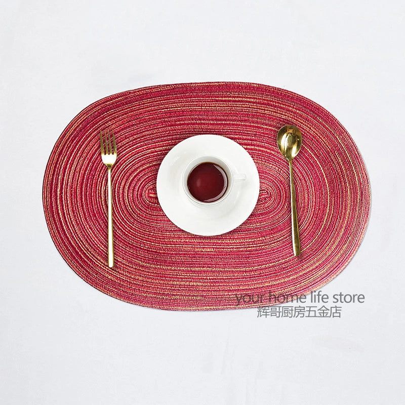 Placemats Set of 4,Heat resistant pad,Place Mat Washable Table Mats for Kitchen Dining Table Mixed Color Non-Slip Place mats