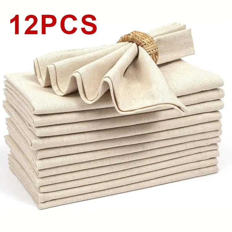 Tablecloth Napkins, Durable Polyester Thickened Pads, Reusable Kitchen, Dining, Holiday Decorations