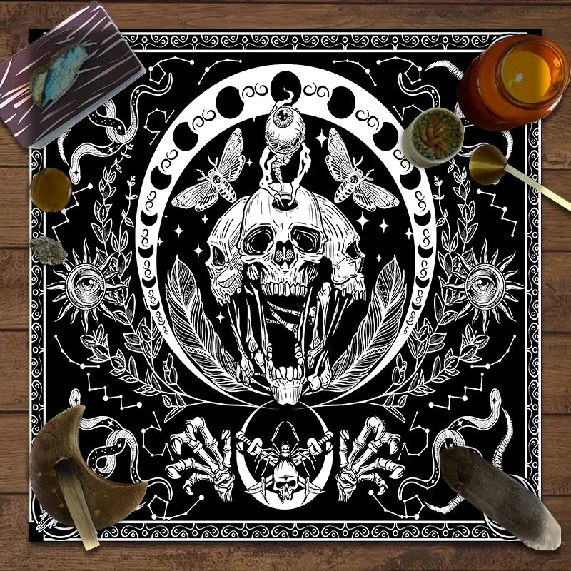 1pc Tarot card tablecloth, twelve constellations divination, starry sky altar cloth, Tarot card game decoration tablecloth