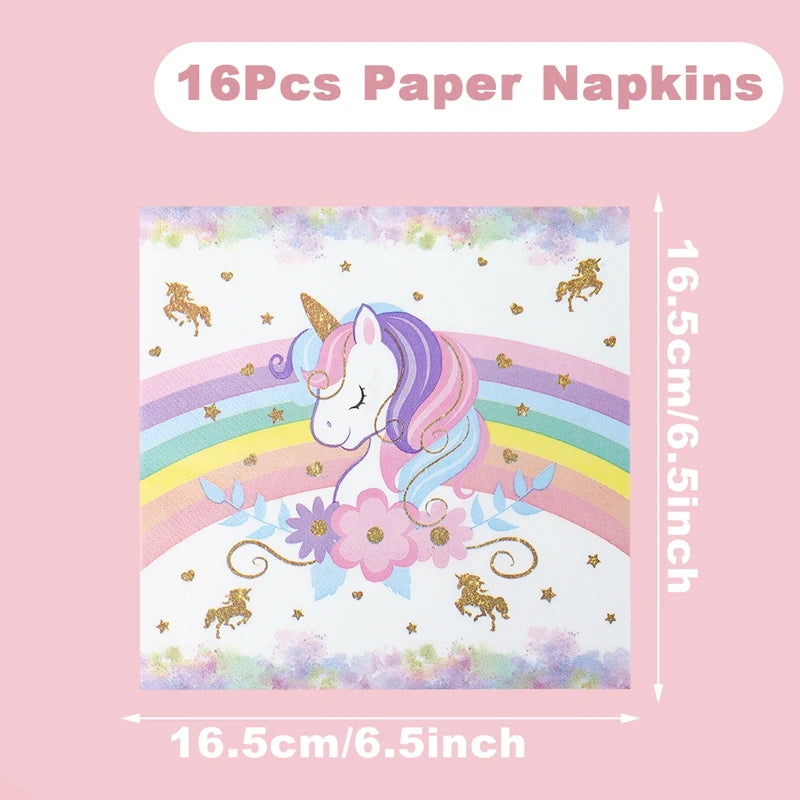 Rainbow Unicorn PE Tablecloth Happy Unicorn Theme Birthday Party Decorations Kids Favors Table Cover Girls Baby Shower Supplies