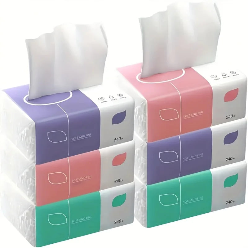 New In 2025 1PC Premium 4-Ply Tissues 240 Count Each Recyclable Paper Versatile for Facial Toilet Napkin Use Durable Absorbent