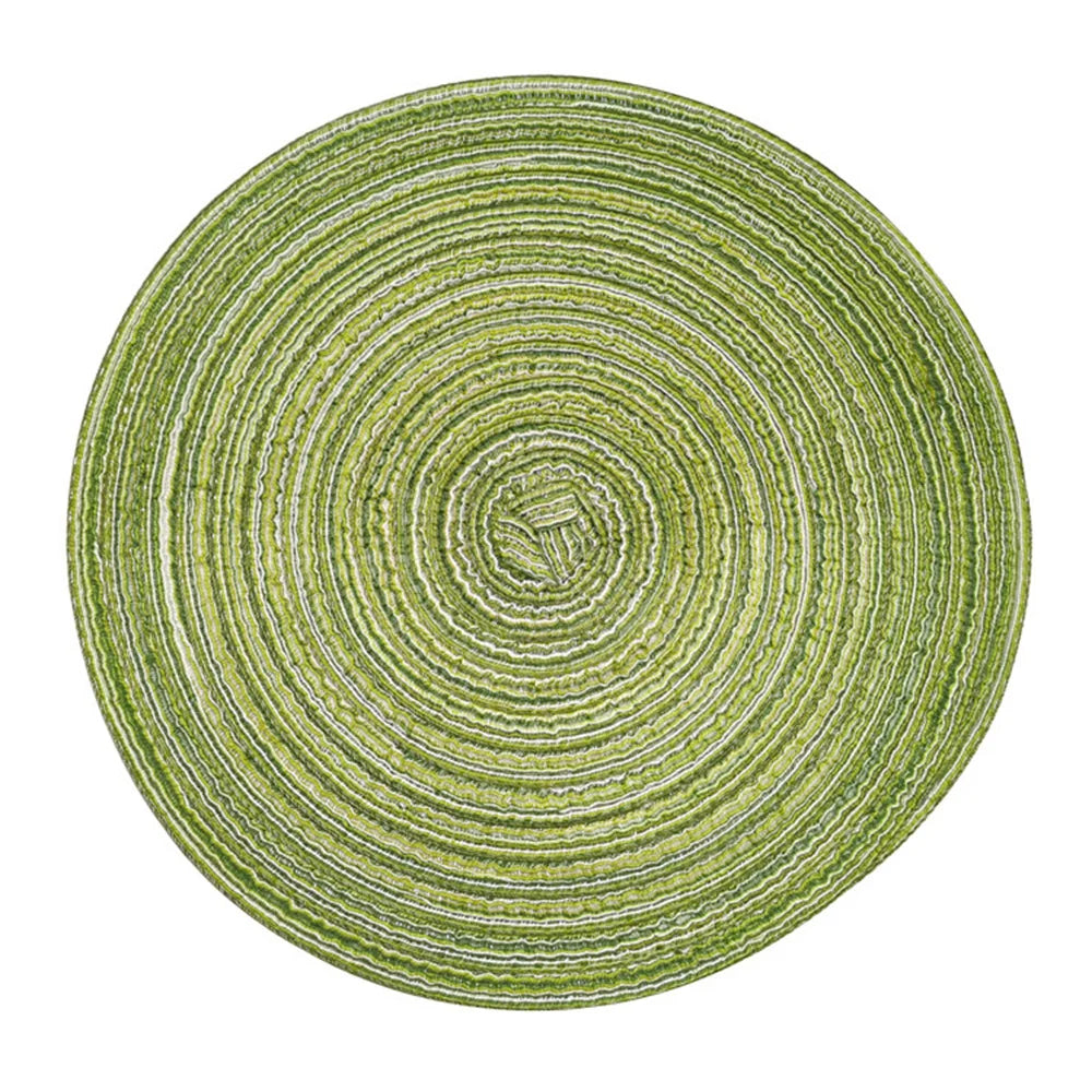 Natural Seagrass Place Table Woven Vinyl Individual Placemats For Table Non-Slip Kitchen Tableware Drink Cup Coaster Hoilday Dec