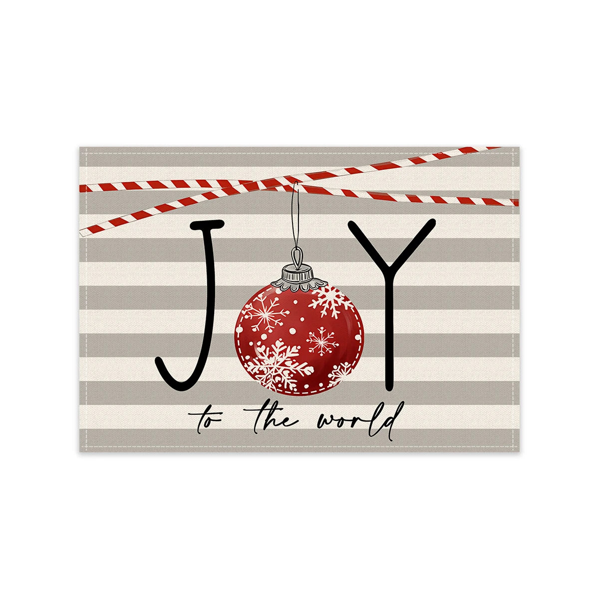 1/4/6pcs Christmas red snowflakes, Christmas tree design placemats, Christmas family party table decoration placemats,