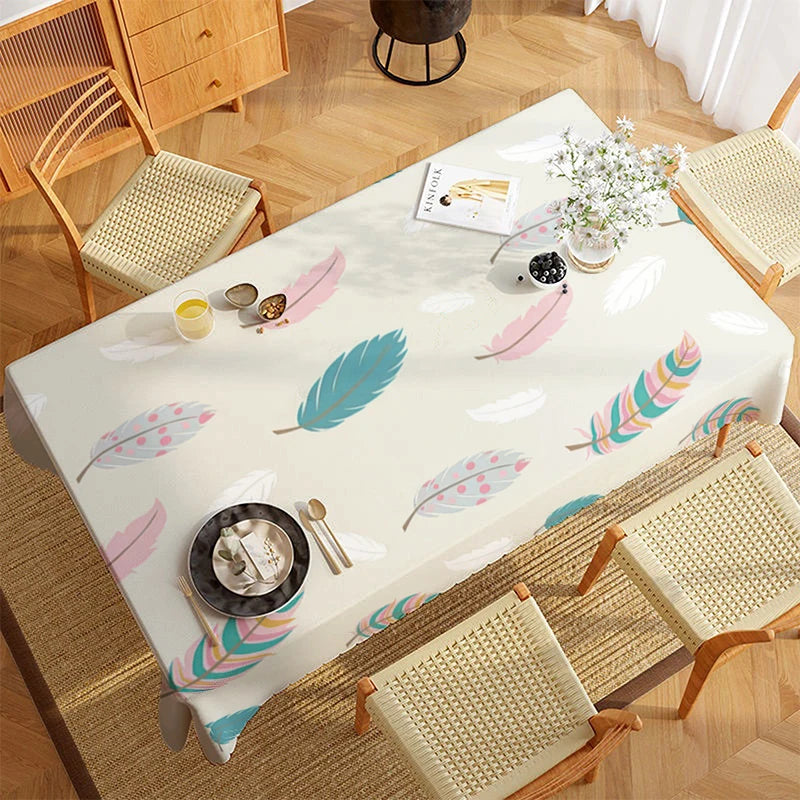 Leaf Pattern Tablecloth Restaurant Kitchen Tablecloth Living Room Home Decoration Rectangular Party Decoration