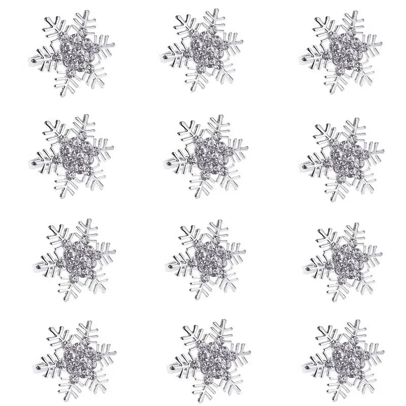 12pcs Back Pattern Wedding Napkin Rings Table Decoration Hollow Out Family Gatherings Everyday Use Napkin Buckle Holder