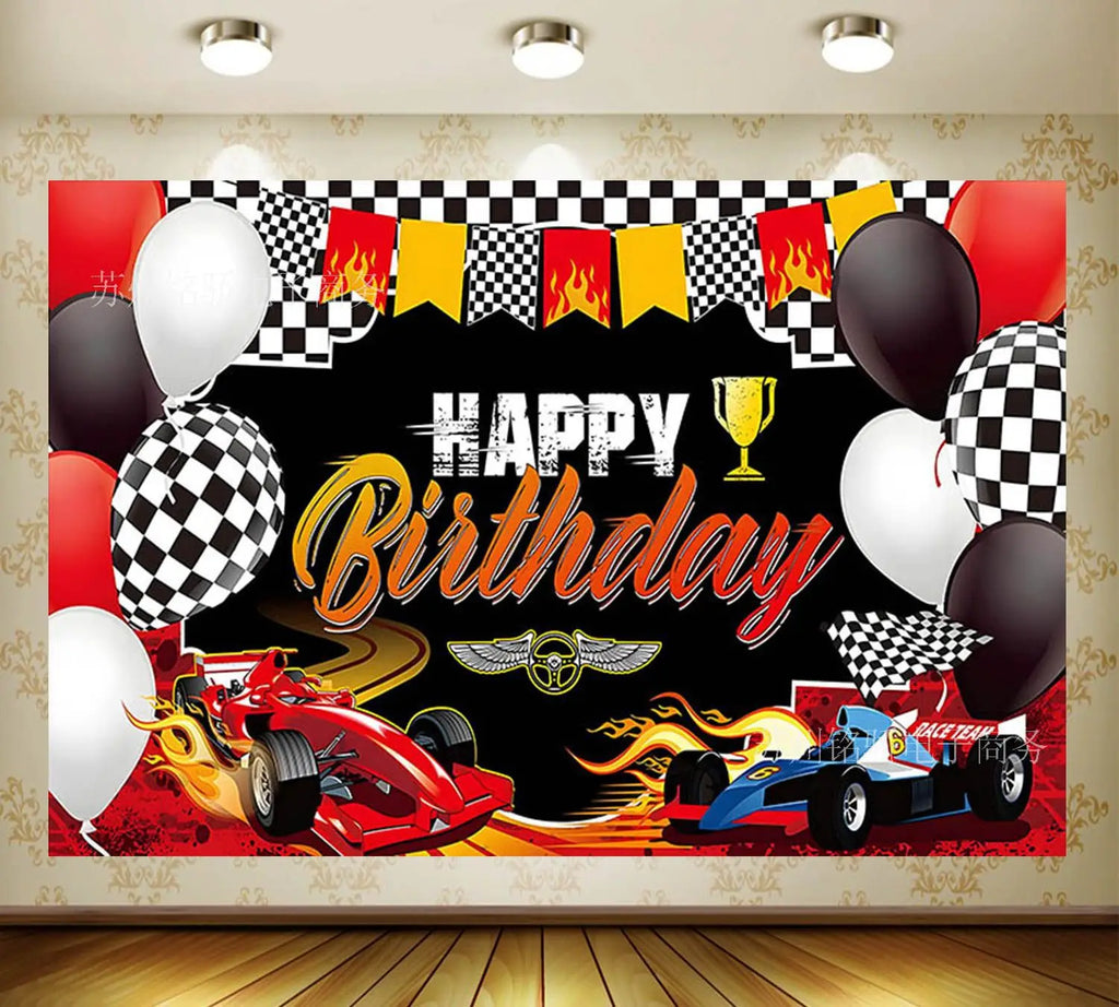 Racing Themed Boy Birthday Party Disposable Tableware Paper Cup Plate Napkin Tablecloth For Kids Baby Shower Decoration Supplies