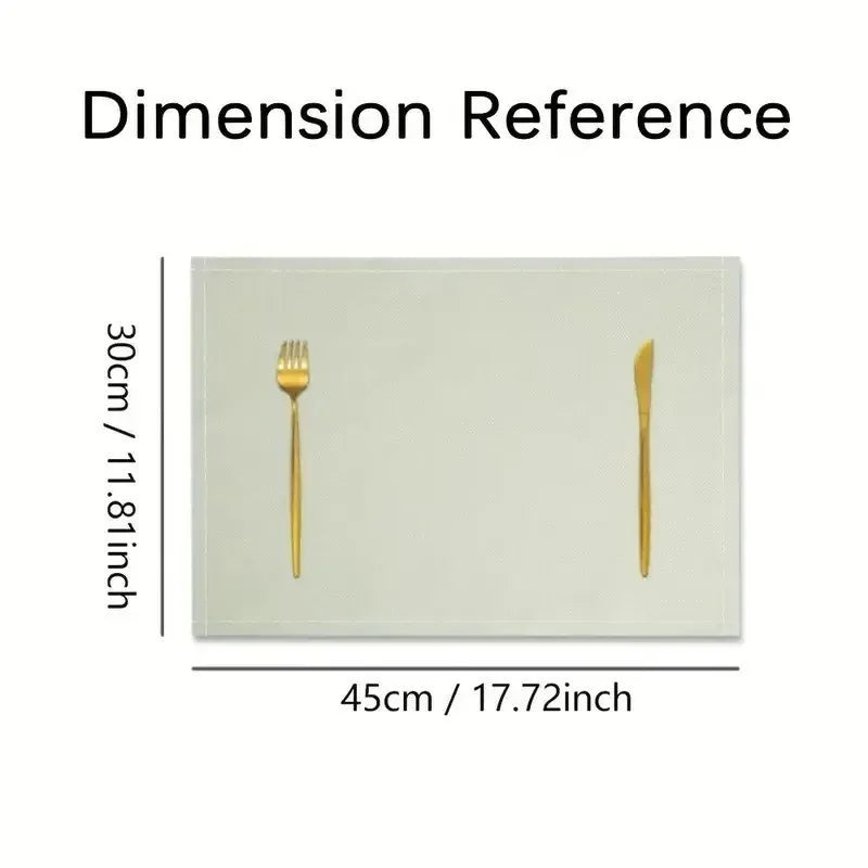 Christmas Linen Placemat Table Coffee Mat Red Nose Reindeer Snowflake Merry Xmas HO! Holly Leaf Ball Plaid Decorative Coasters