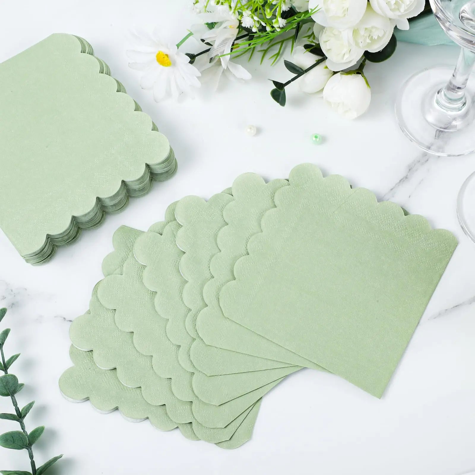 100Pcs Cocktail Napkin 2-Ply Dessert Napkins Disposable Napkins for Dinner Wedding Birthday Party Anniversary Reception Event