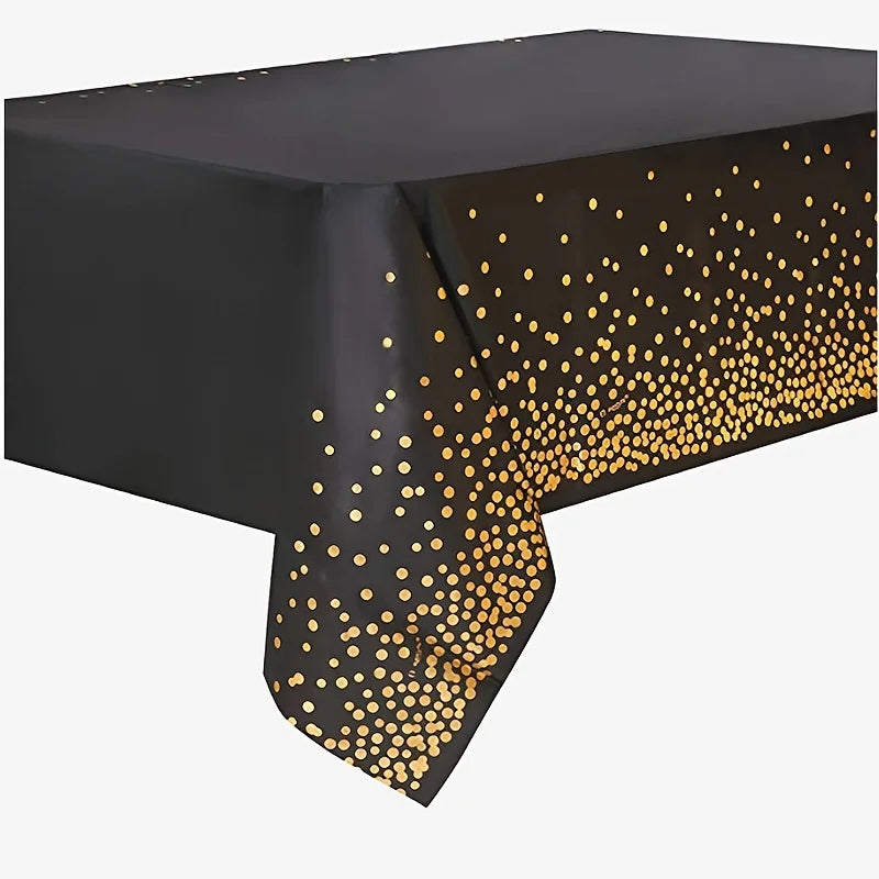 Elegant Dot Disposable Tablecloth, 137 x 274cm - Ideal for Birthday Parties Weddings Youngsters Showers and Special Occasions