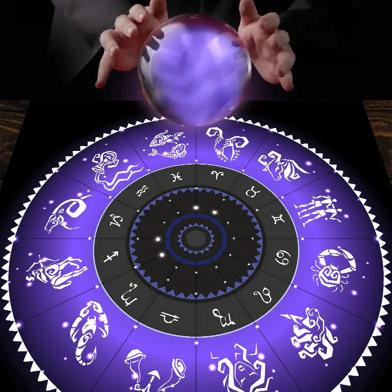 1pc Tarot card tablecloth, twelve constellations divination, starry sky altar cloth, Tarot card game decoration tablecloth