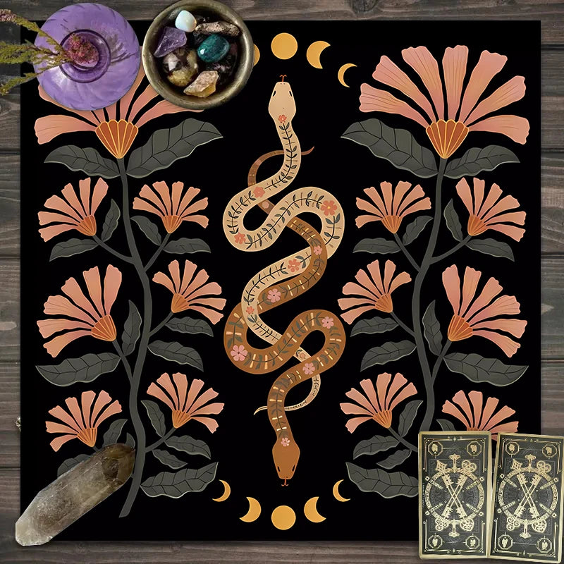 1pc Tarot card tablecloth, twelve constellations divination, starry sky altar cloth, Tarot card game decoration tablecloth