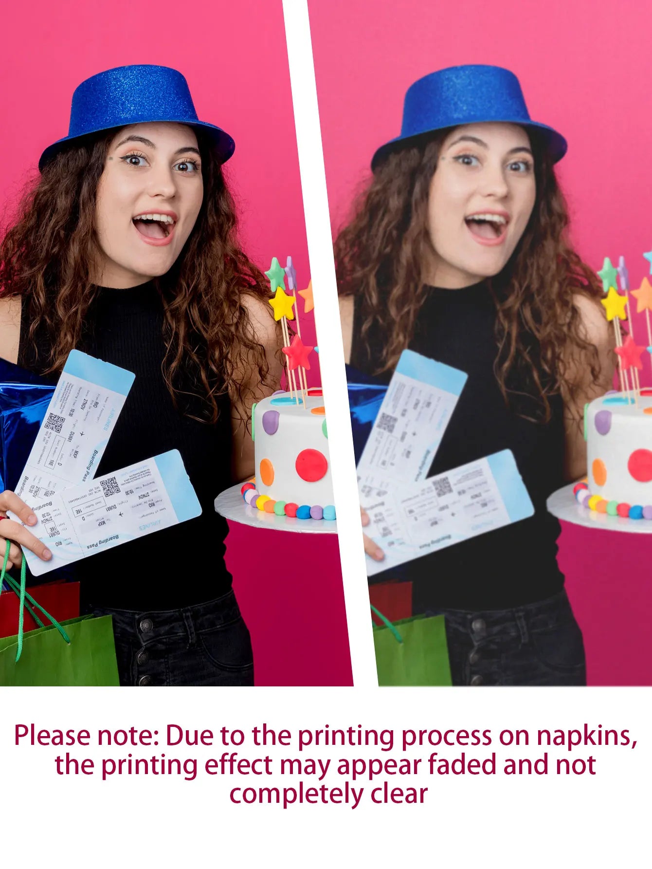 Personalised Photo Napkins Custom Printed for Wedding Engagement Graduation Anniversary Birthday Party Celebration Paper