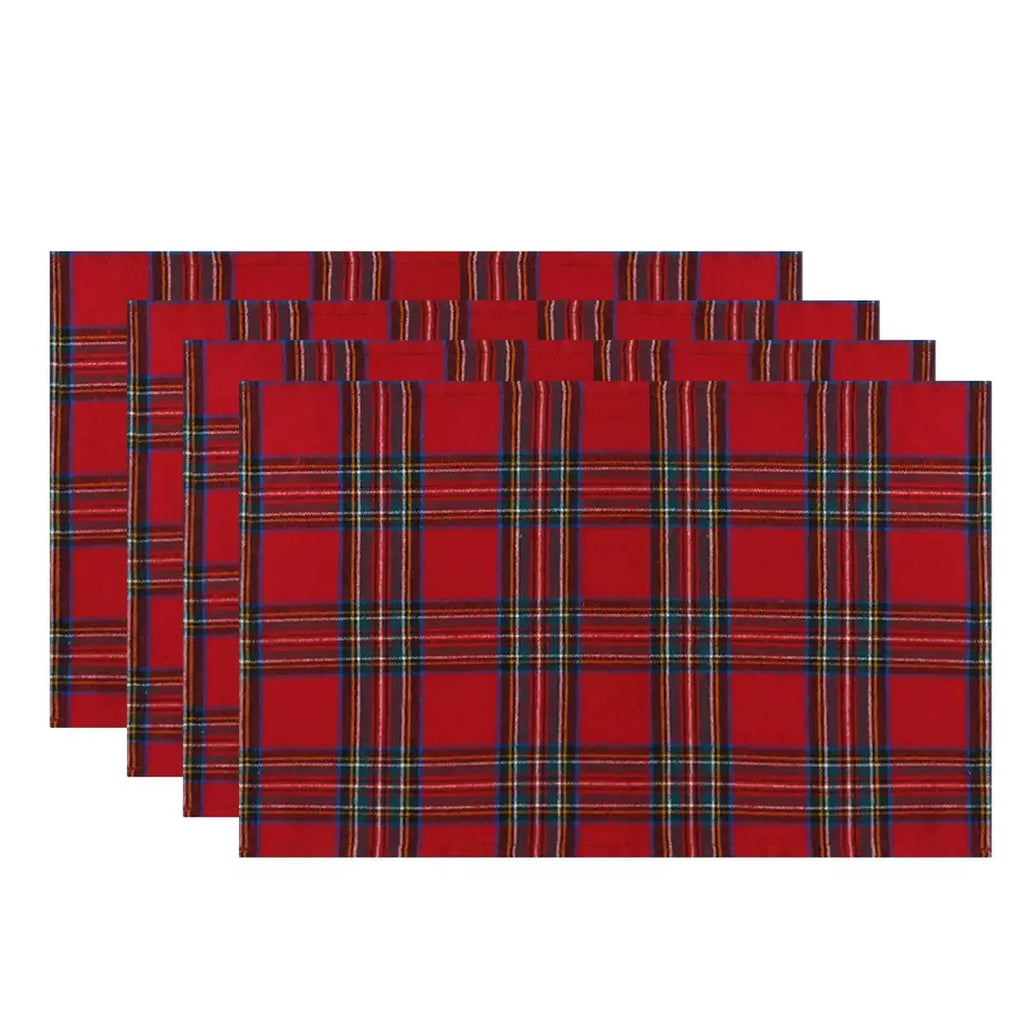 Christmas Red Plaid Napkins Retro Checkered Napkins for Holiday Dinner Party Dining Festive Decor Dropshipping
