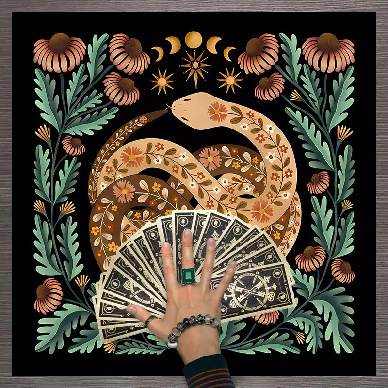 1pc Tarot card tablecloth, twelve constellations divination, starry sky altar cloth, Tarot card game decoration tablecloth