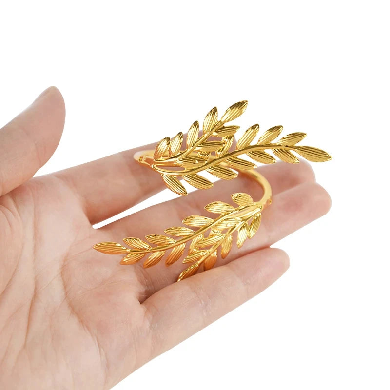 Gold Leaf Napkin Ring Buckles for Wedding Birthday Party Dinnig Table Decoration Christmas Thanksgiving Napkin Holder 1/6/12p