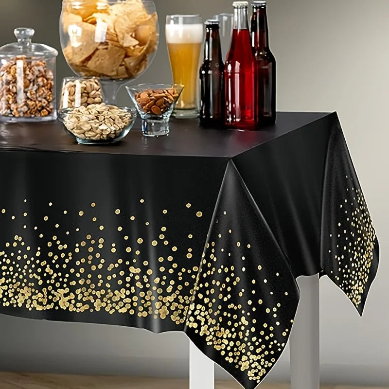 Elegant Dot Disposable Tablecloth, 137 x 274cm - Ideal for Birthday Parties Weddings Youngsters Showers and Special Occasions