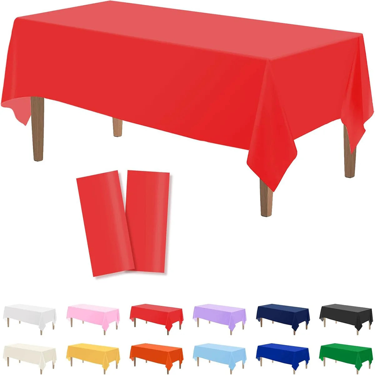 News Solid Color Tablecloth Disposable Party Wedding  Birthday Christmas Table Cover Wipe Covers Rectangle Desk Cloth Decor 2025