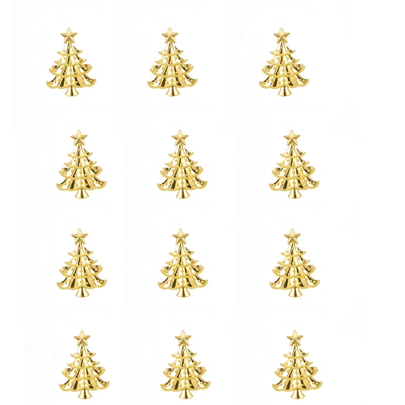 1/6Pcs Christmas Napkin Rings Xmas Tree Ornaments 2025 Christmas Home Kitchen Dinner Table Decoration New Year Party Supplies