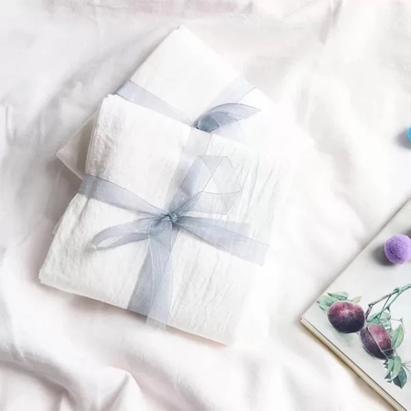 4PCS Cream Napkins 100% Cotton Cloth Napkins Dinner Table Napkins Serviettes Soft Washable Reusable Weddings Parties Restaurant