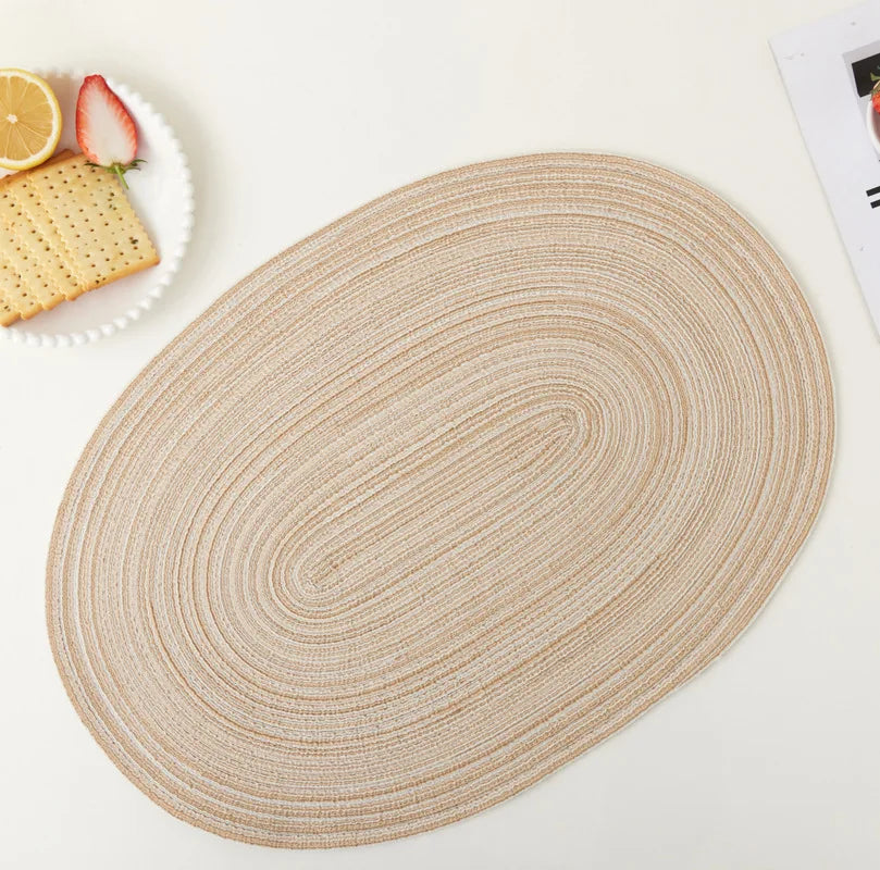 Placemats Set of 4,Heat resistant pad,Place Mat Washable Table Mats for Kitchen Dining Table Mixed Color Non-Slip Place mats