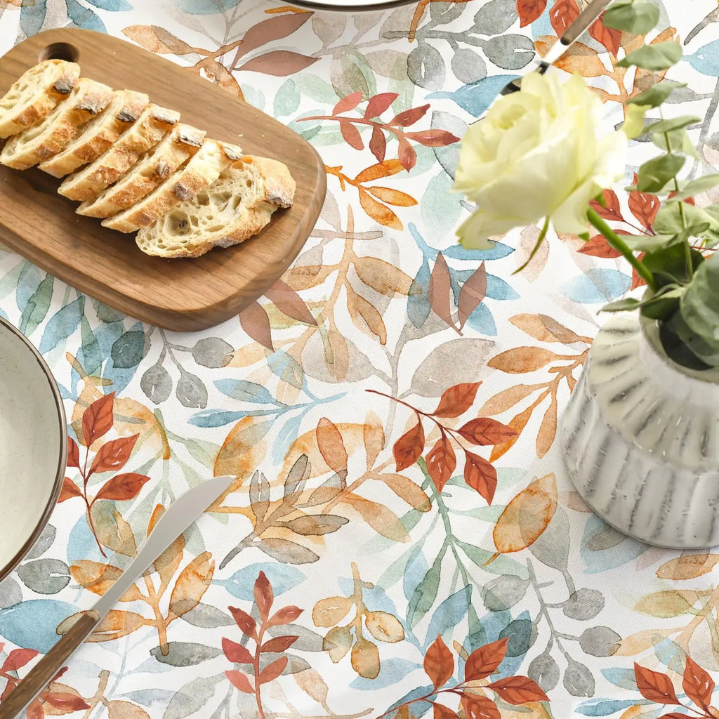 Fall Thanksgiving Maple Leaf Waterproof Tablecloth Table Decor Autumn Harvest Kitchen Dining Tablecloth Holiday Party Decor