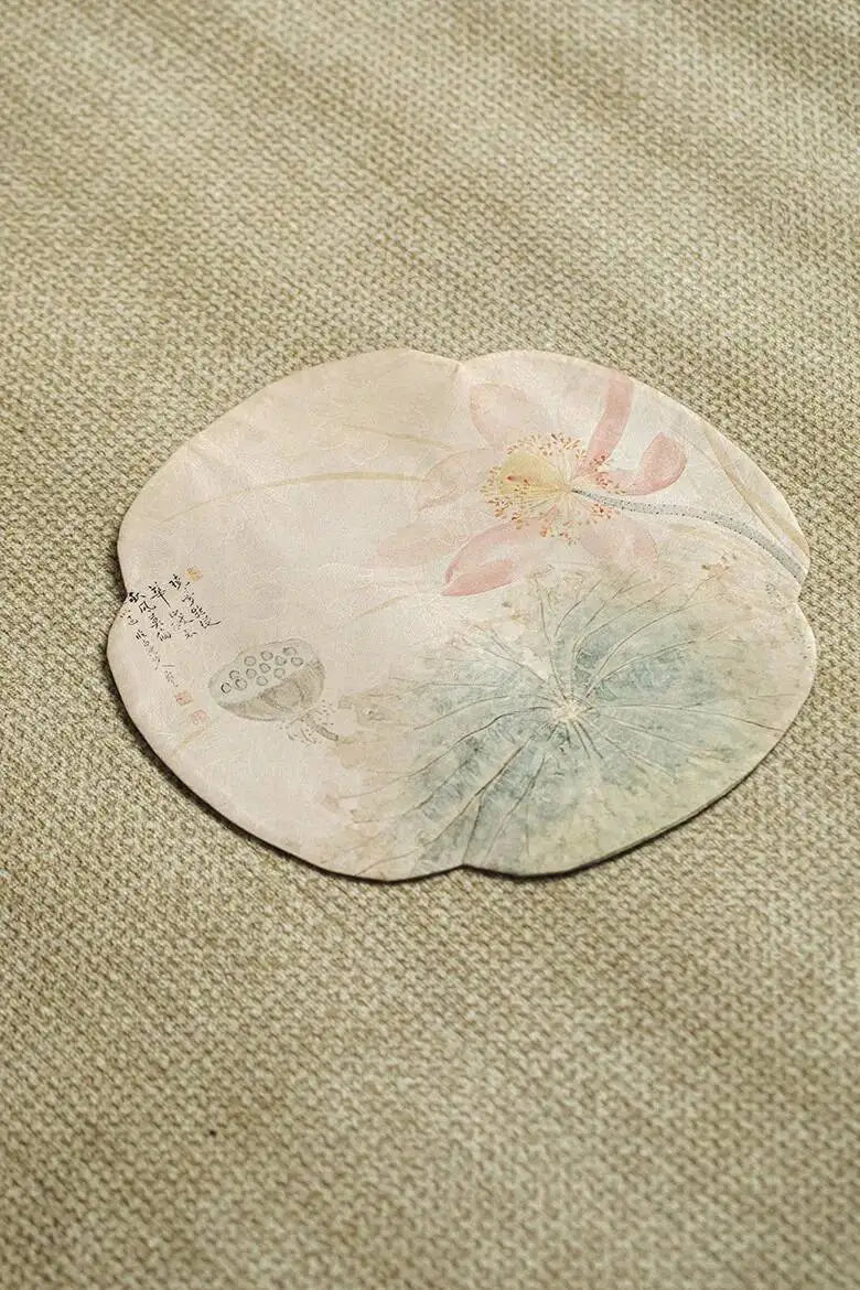 Cloud Veil Handmade Lotus Tea Table Mat Household Flag Aesthetic Waterproof Drink Coaster Dinner Napkin Decoration Collection