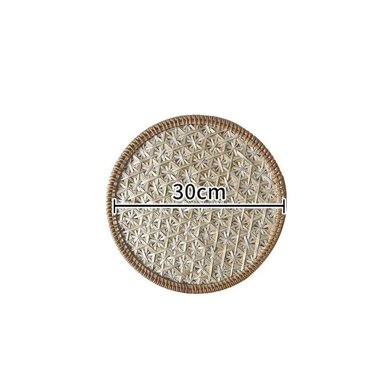 HeMu Bamboo handmade ethnic coaster pot pad placemat kitchen western restaurant insulation pad wall decoration pendant