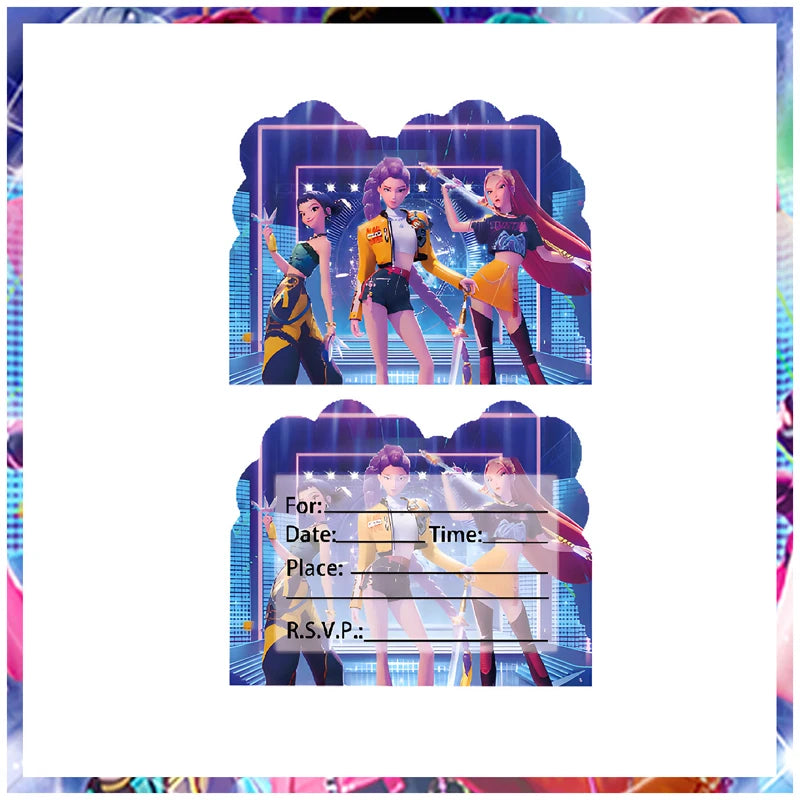 Kpop Demon Hunters Birthday Decorations Saja Boys Purple Napkins Plates Tableware Kpop Demon Hunter Birthday Party Favors Supply