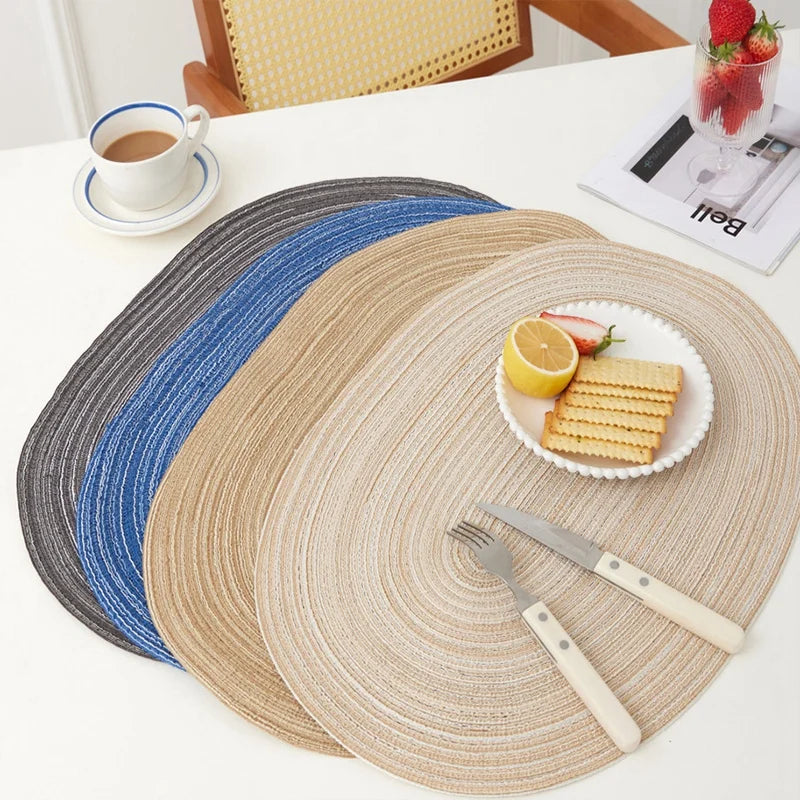 Placemats Set of 4,Heat resistant pad,Place Mat Washable Table Mats for Kitchen Dining Table Mixed Color Non-Slip Place mats