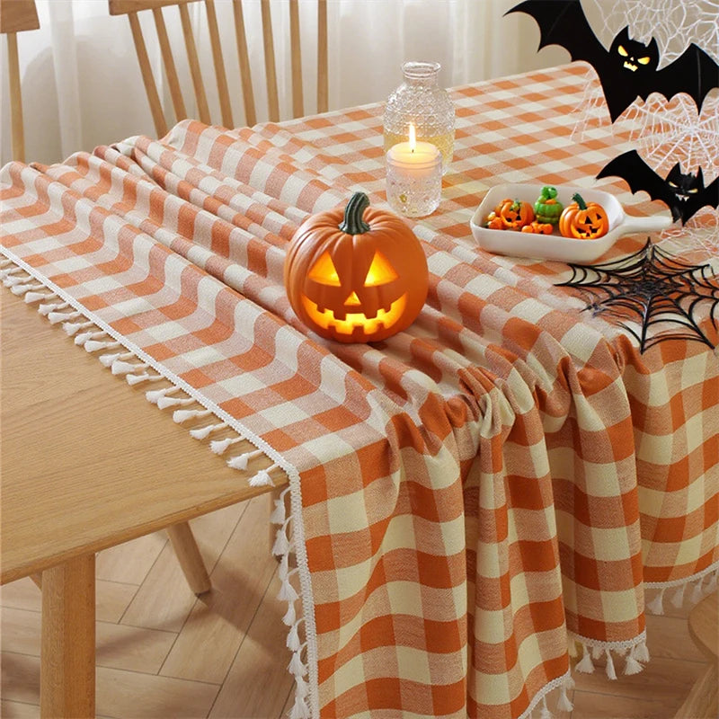European Style Fresh Checkered Tablecloth For Kitchen, Wedding, And Holiday Dining Table Decoration