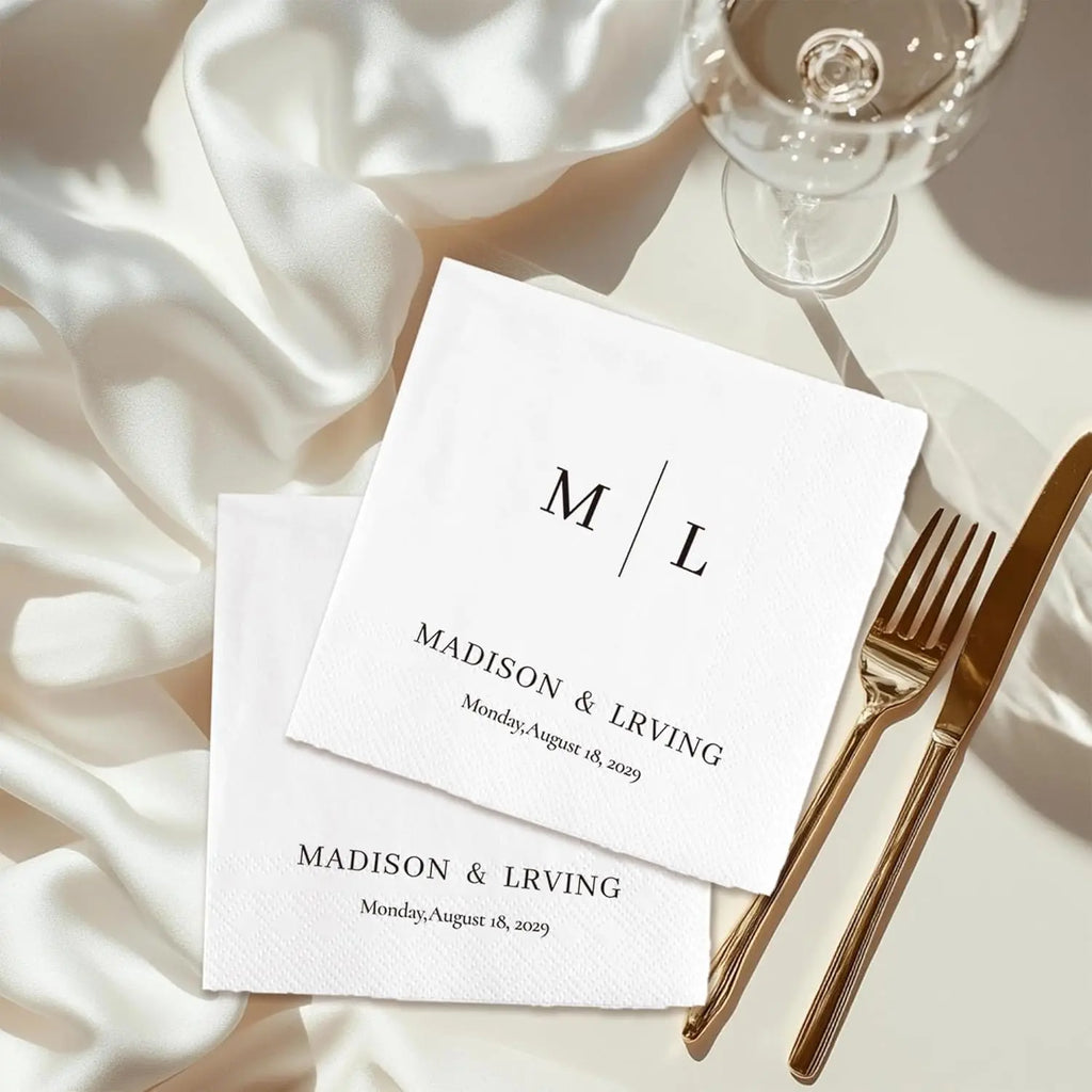 Personalized Paper Napkins for Wedding Custom Napkins of Your Text 50-500pcs Disposable Napkins for Cocktail Party Hen Party